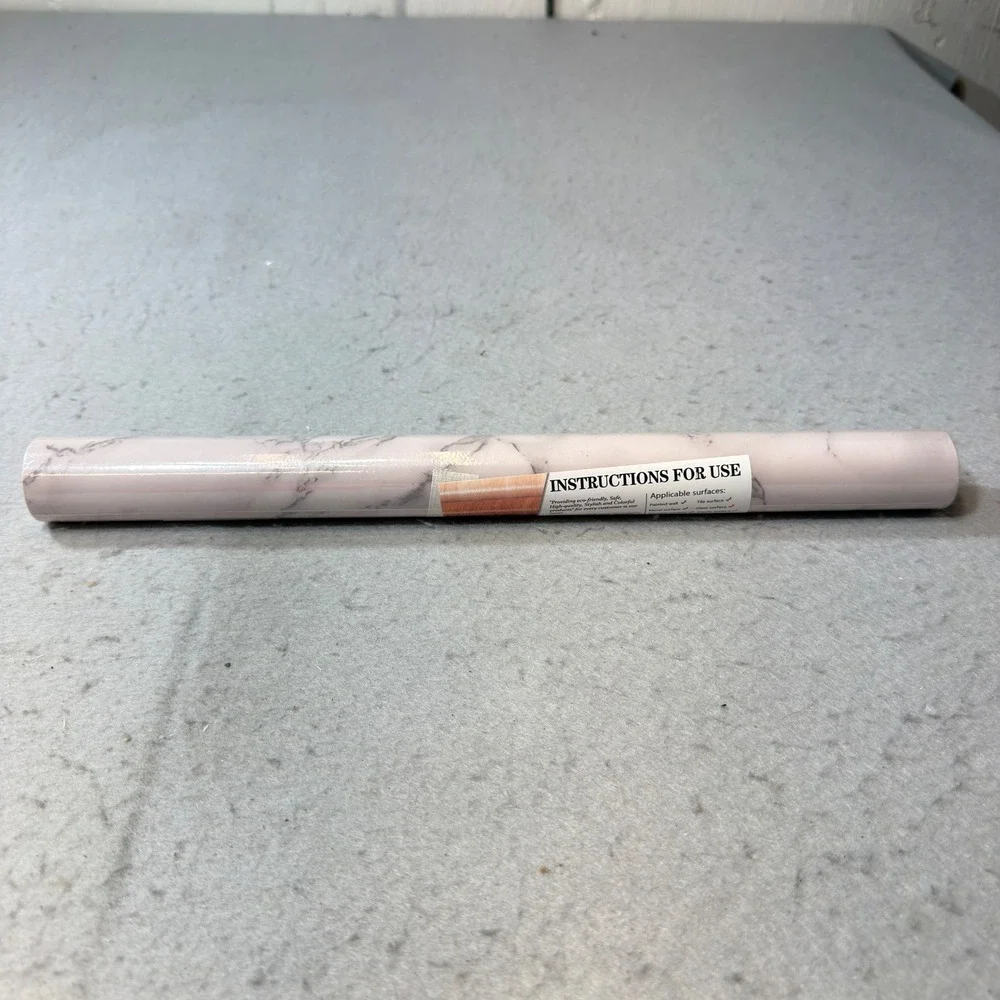 Caltero Marble Contact Paper White Grey New Peel and Stick Waterproof Vinyl Roll